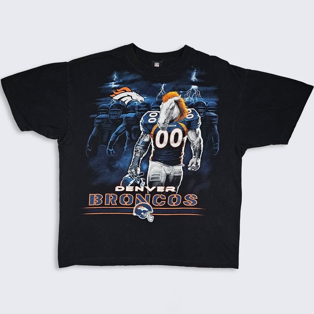 Denver Broncos Vintage Y2K Mascot Horse Graphic T-Shirt